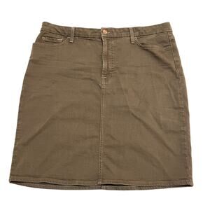 Jen 7 by Seven for Mankind Olive Green Denim skirt size 14
